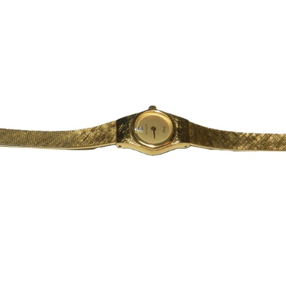 Vintage Wittnauer Ladies Gold Tone Wrist Watch W Diamond 16.5 mm - Picture 13 of 13